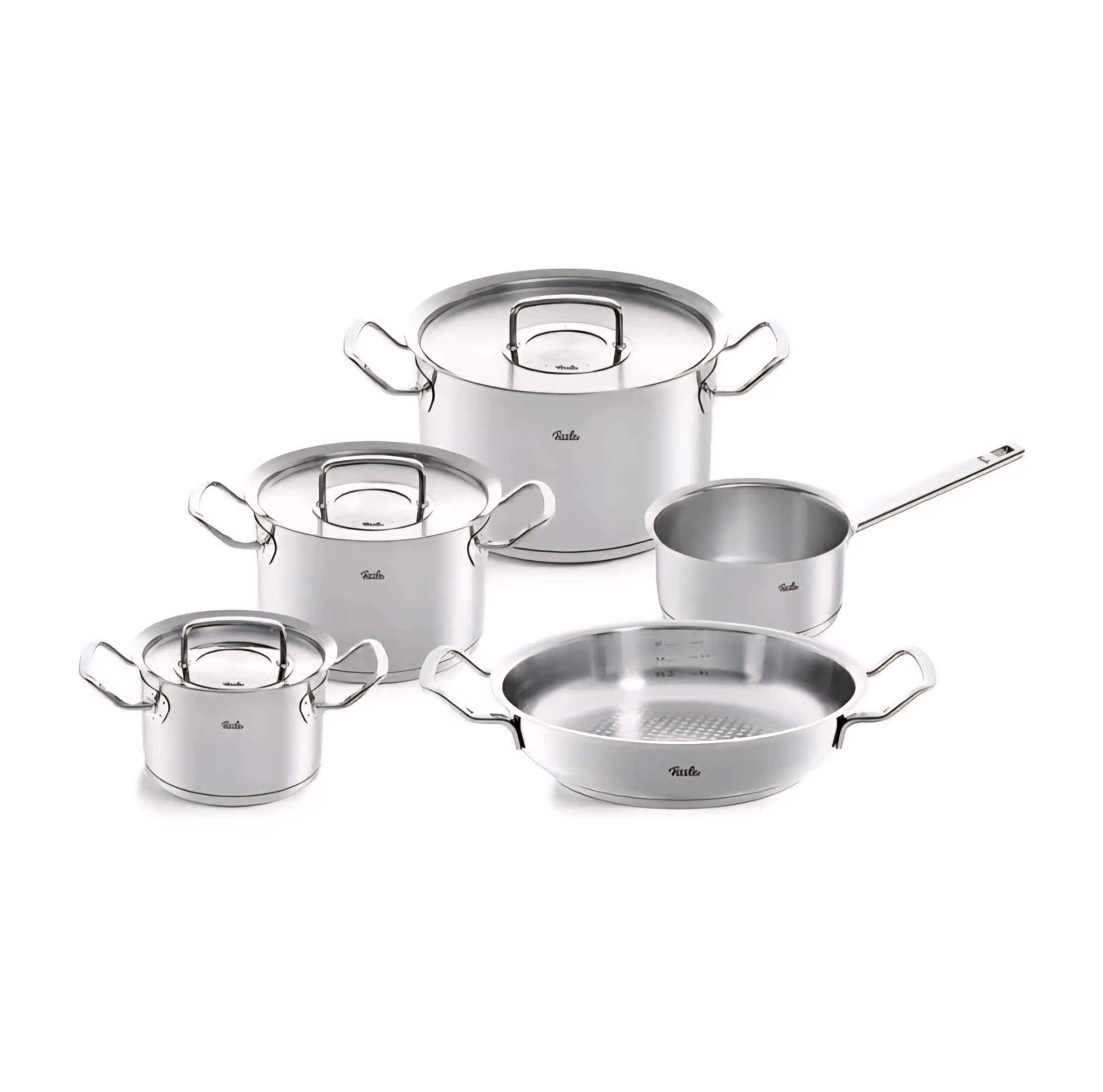 سرویس قابلمه ۸ پارچه برند Fissler آلمان مدل Original Profi درب استیل