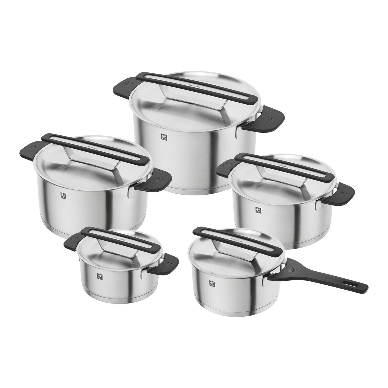 سرویس قابلمه استیل ضدزنگ ۵ تکه برند Zwilling آلمان مدل More