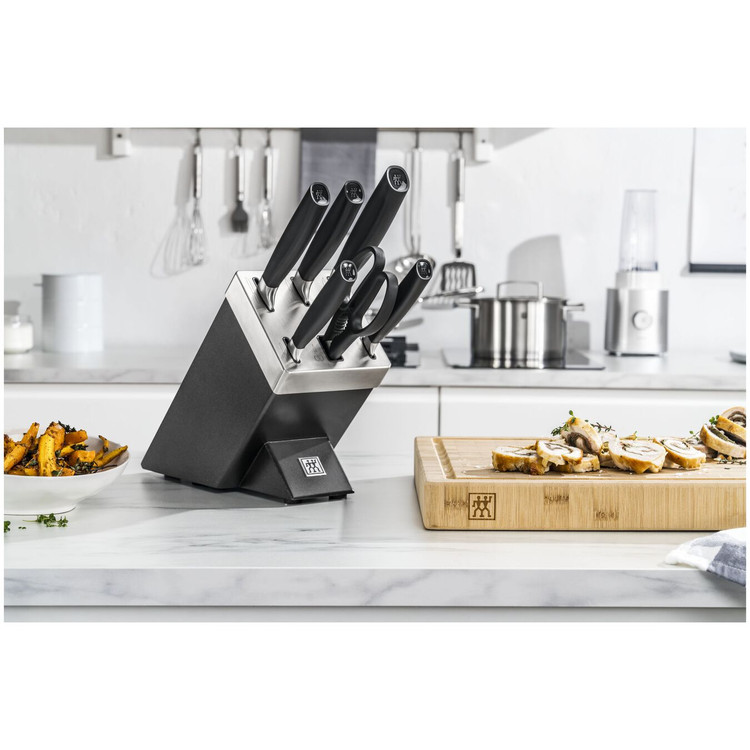 ست چاقوی ۷ پارچه ZWILLING آلمان مدل ALL*STAR با بلوک، مشکی، آنتراسیت