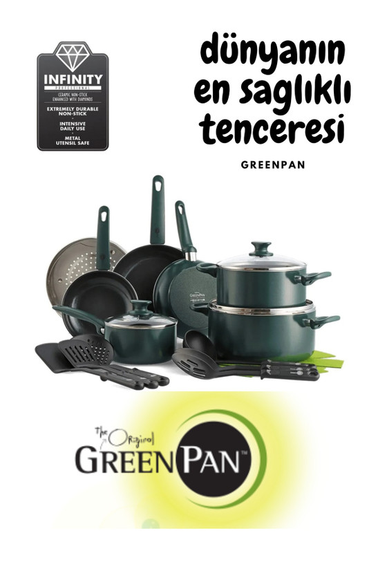 سرویس قابلمه ۱۶ پارچه برند GreenPan بلژیک مدل Cambdrige