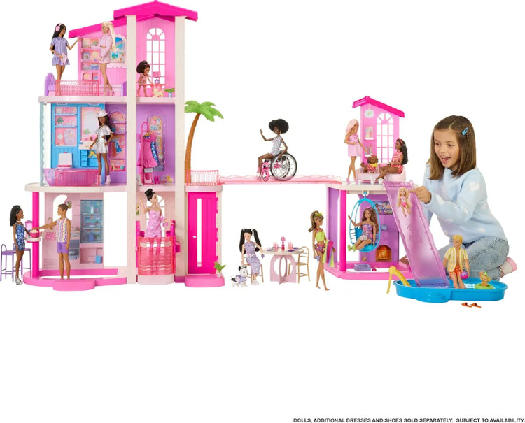 اسباب بازی ۸۴ پارچه برند Barbie مدل خانه رویایی جدید باربی JKG84