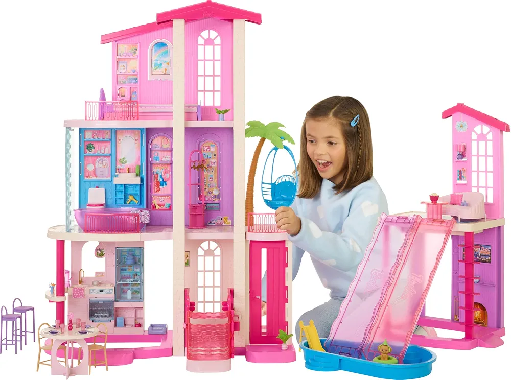 اسباب بازی ۸۴ پارچه برند Barbie مدل خانه رویایی جدید باربی JKG84