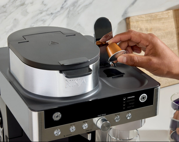 دستگاه قهوهساز فیلتری و کپسولی Ninja آمریکا مدل Prestige DualBrew CFN803EU مجهز به فیلتر دائمی