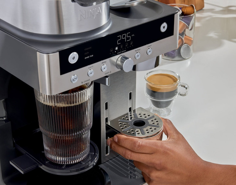 دستگاه قهوهساز فیلتری و کپسولی Ninja آمریکا مدل Prestige DualBrew CFN803EU مجهز به فیلتر دائمی