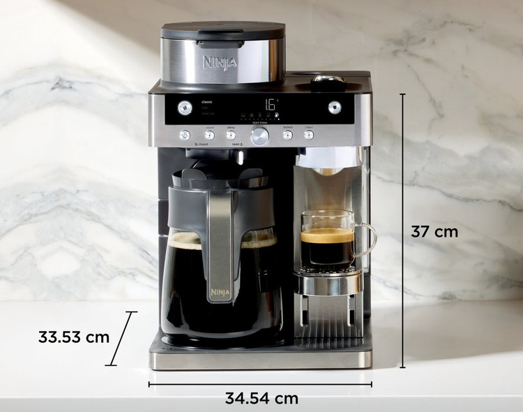 دستگاه قهوهساز فیلتری و کپسولی Ninja آمریکا مدل Prestige DualBrew CFN803EU مجهز به فیلتر دائمی