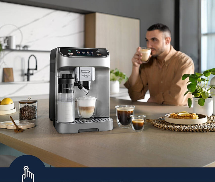 اسپرسوساز تمام اتوماتیک دلونگی ایتالیا مدل MAGNIFICA PLUS ECAM322.70.SB