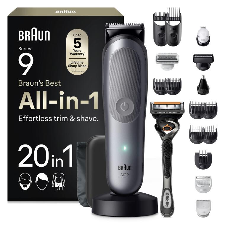 ماشین اصلاح ۲۰ کاره برند Braun آلمان مدل AIO9500