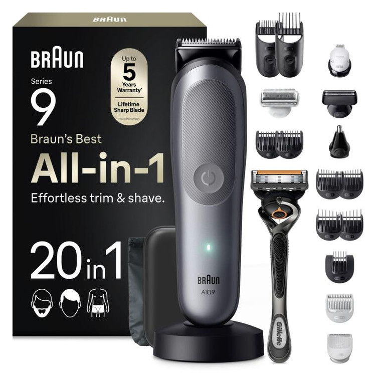 ماشین اصلاح ۲۰ کاره برند Braun آلمان مدل AIO9500