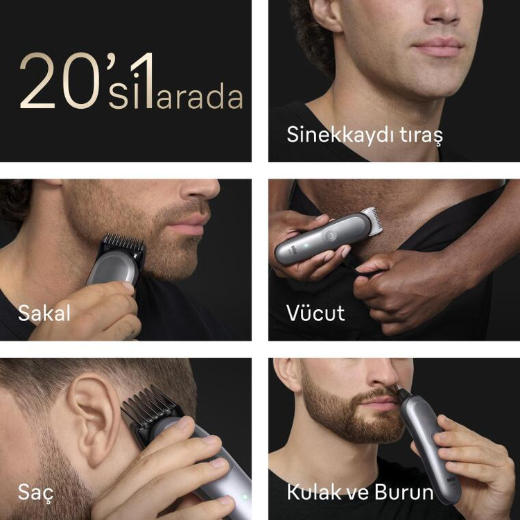 ماشین اصلاح ۲۰ کاره برند Braun آلمان مدل AIO9500