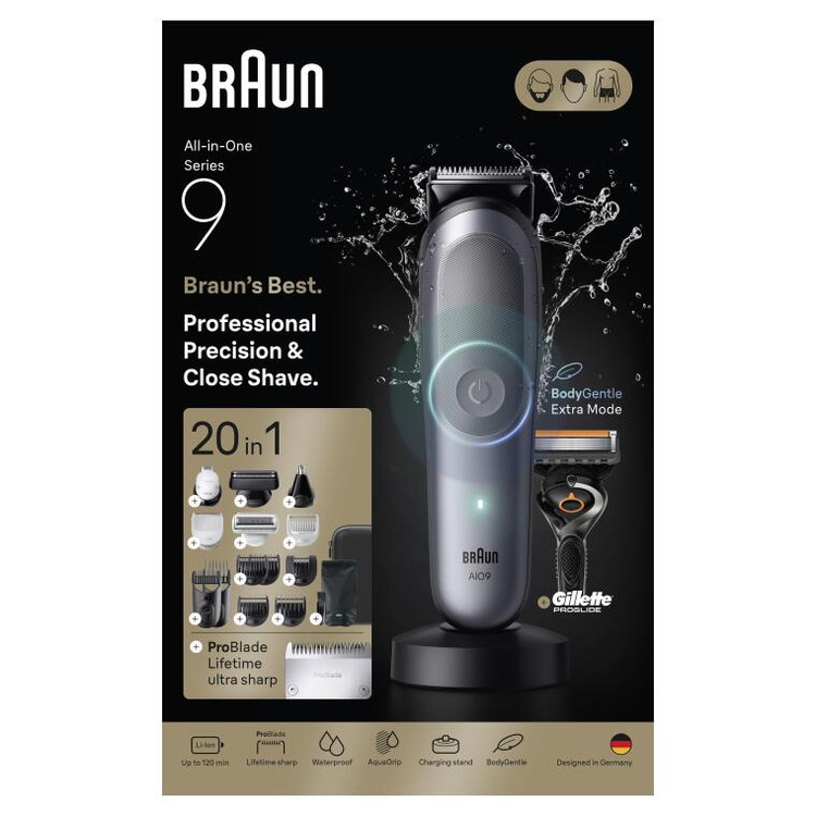 ماشین اصلاح ۲۰ کاره برند Braun آلمان مدل AIO9500
