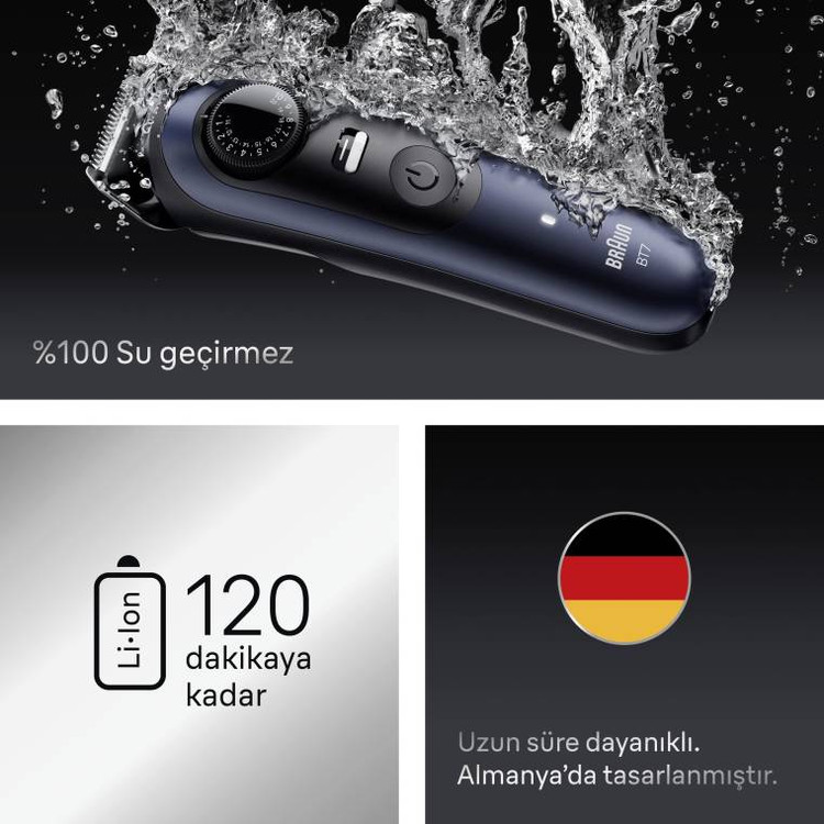 ماشیت اصلاح برند Braun مدل BT7540 با تیغه Pro Blade
