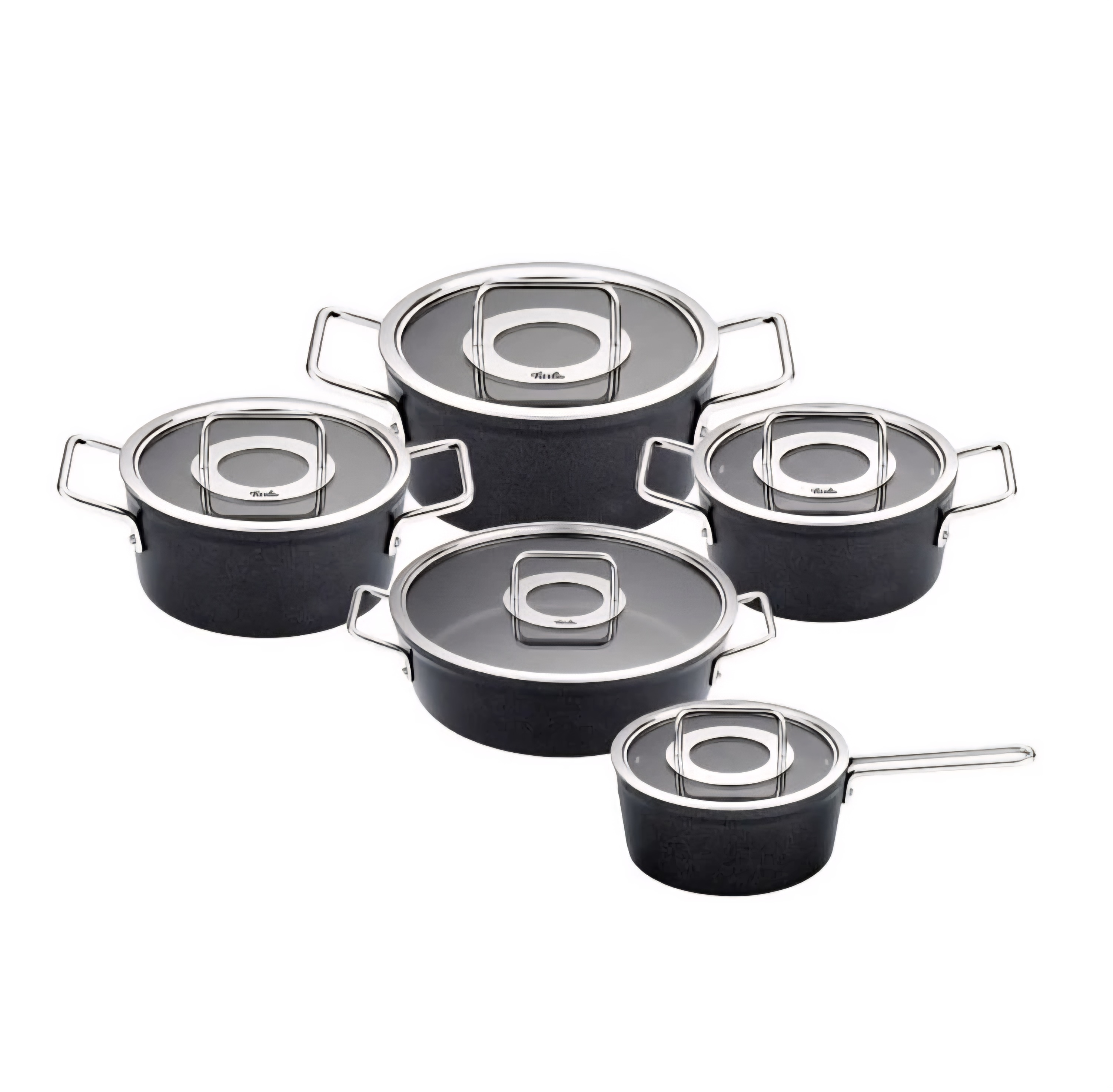 سرویس قابلمه استیل ۱۰ پارچه برند Fissler آلمان مدل Adamant