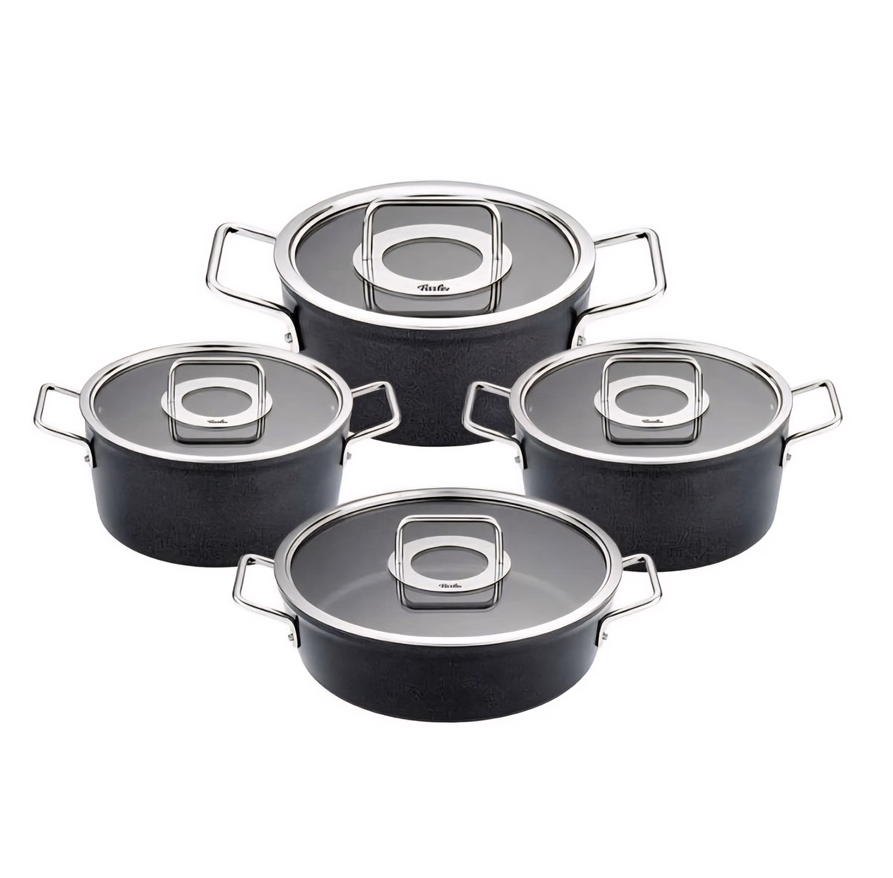 سرویس قابلمه استیل ۸ پارچه برند Fissler آلمان مدل Adamant تابه دار
