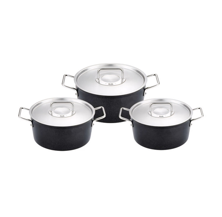 سرویس قابلمه استیل ۶ پارچه برند Fissler آلمان مدل Adamant